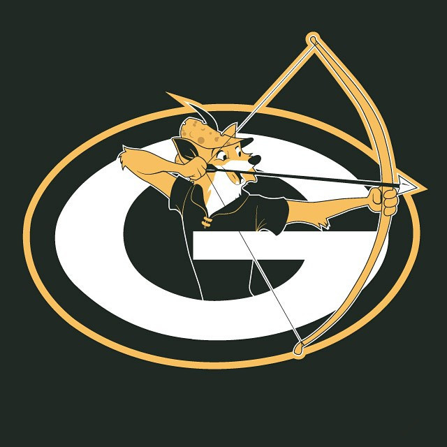 Robin Hood of Green Bay logo fabric transfer